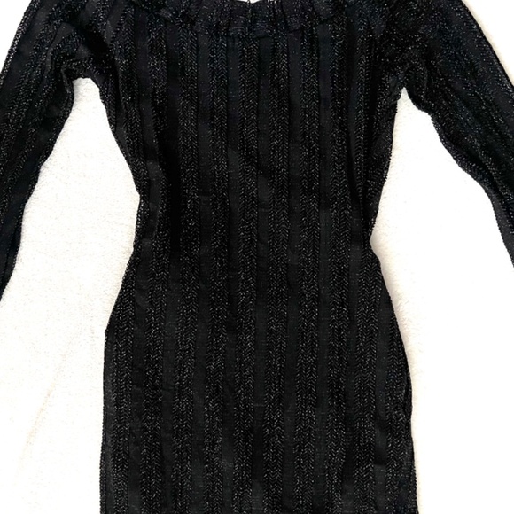 NWT Kabana Women's Black Cross Front Mini Dress 3/4 Sleeves Size Medium - Picture 6 of 10
